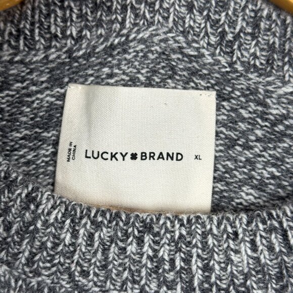 Lucky Brand Sweater Mens Size XL Intarsia Nordic Crew Neck Alpaca Blend Ribbed - Picture 13 of 15